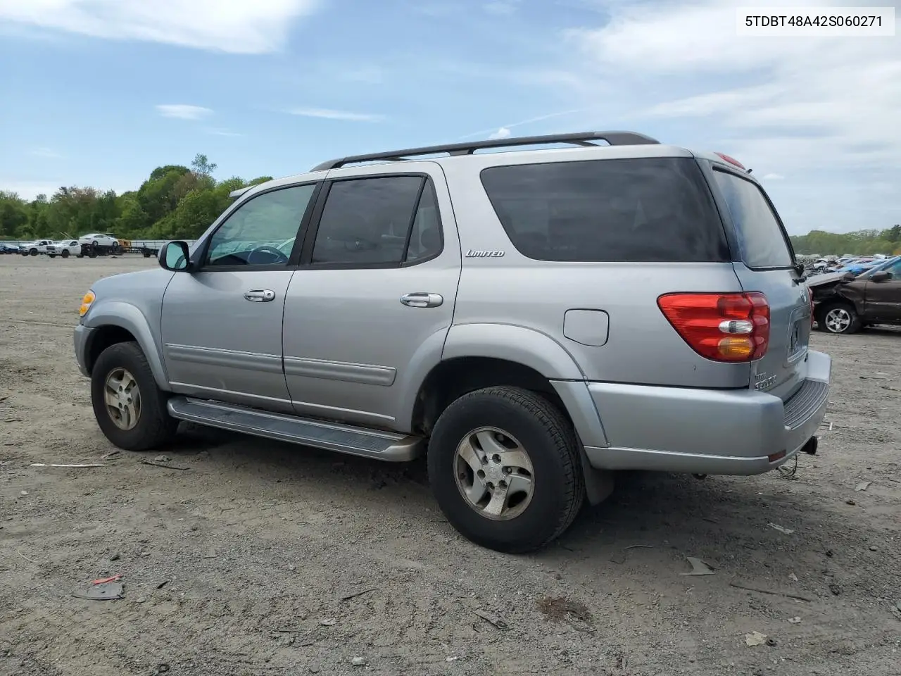 2002 Toyota Sequoia Limited VIN: 5TDBT48A42S060271 Lot: 56887805