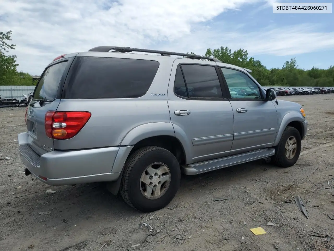 2002 Toyota Sequoia Limited VIN: 5TDBT48A42S060271 Lot: 56887805