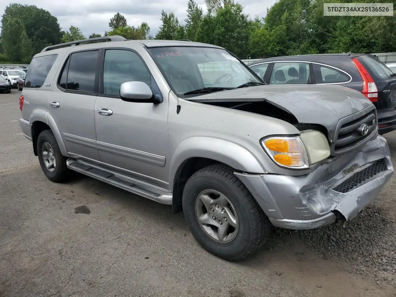 2002 Toyota Sequoia Sr5 VIN: 5TDZT34AX2S136526 Lot: 62794135