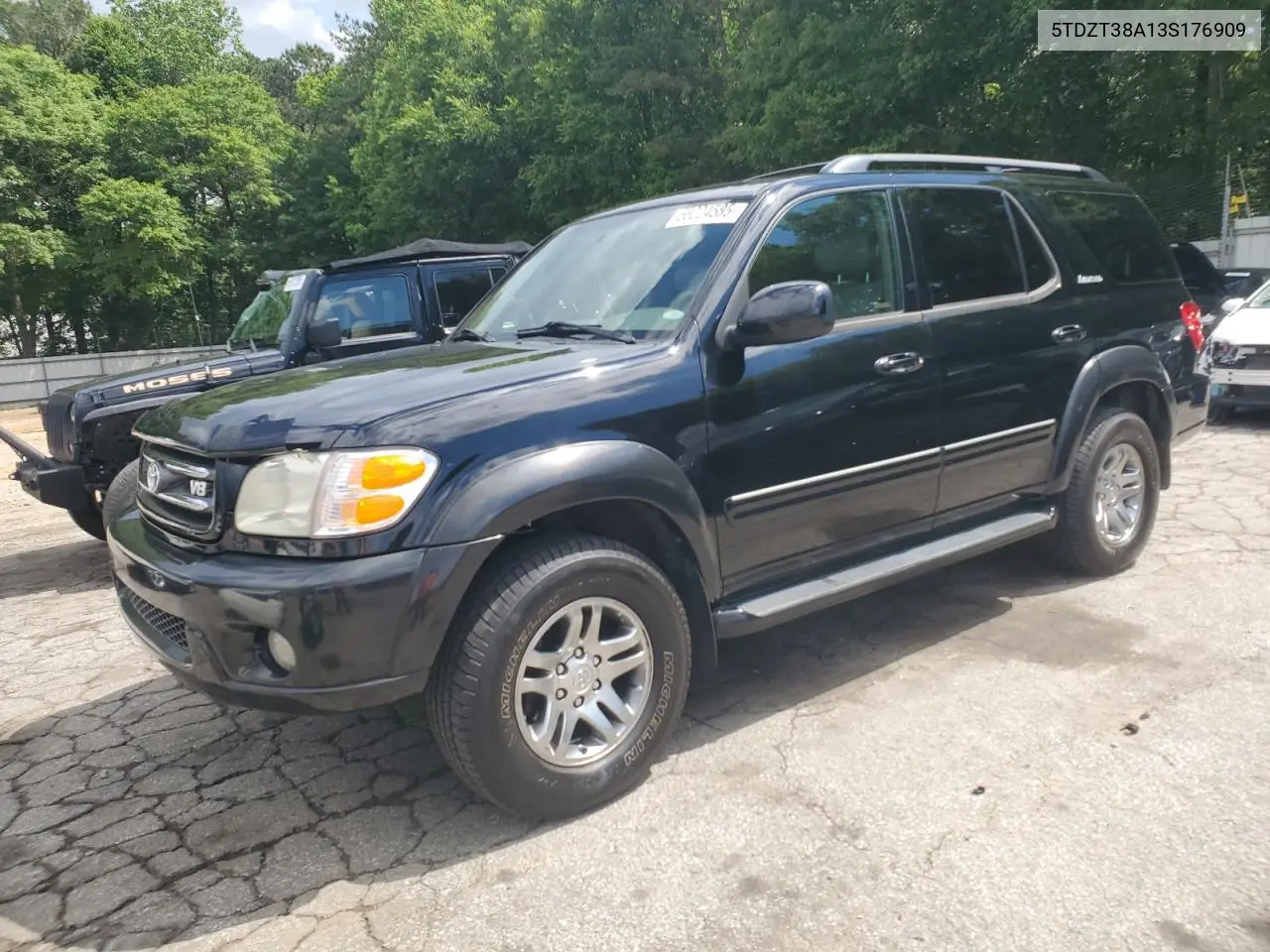 2003 Toyota Sequoia Limited VIN: 5TDZT38A13S176909 Lot: 55224585
