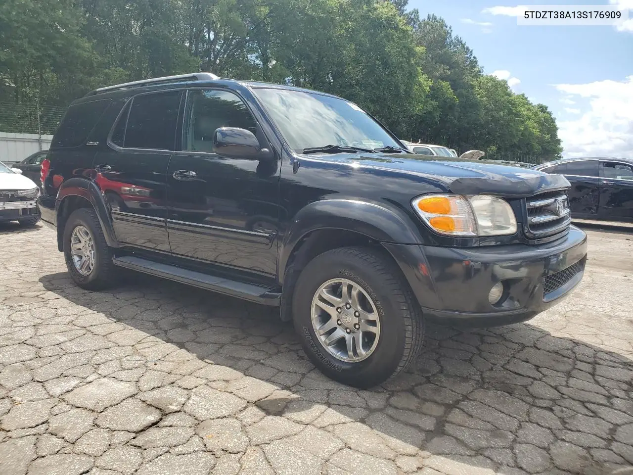 2003 Toyota Sequoia Limited VIN: 5TDZT38A13S176909 Lot: 55224585
