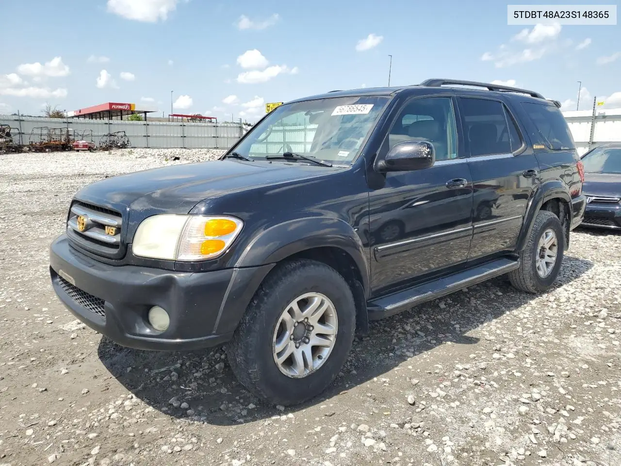 2003 Toyota Sequoia Limited VIN: 5TDBT48A23S148365 Lot: 56786545