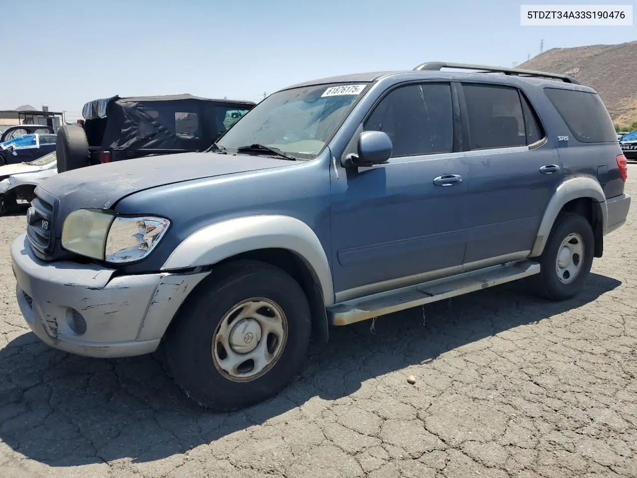 2003 Toyota Sequoia Sr5 VIN: 5TDZT34A33S190476 Lot: 61876175