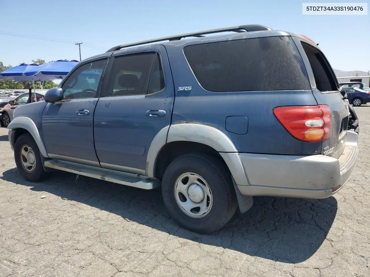 2003 Toyota Sequoia Sr5 VIN: 5TDZT34A33S190476 Lot: 61876175