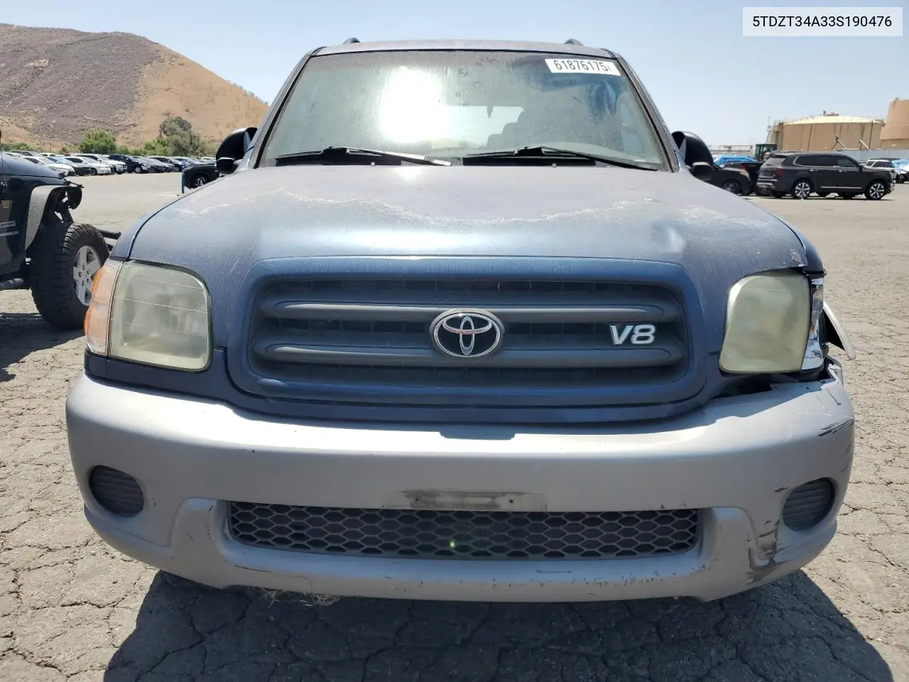 2003 Toyota Sequoia Sr5 VIN: 5TDZT34A33S190476 Lot: 61876175