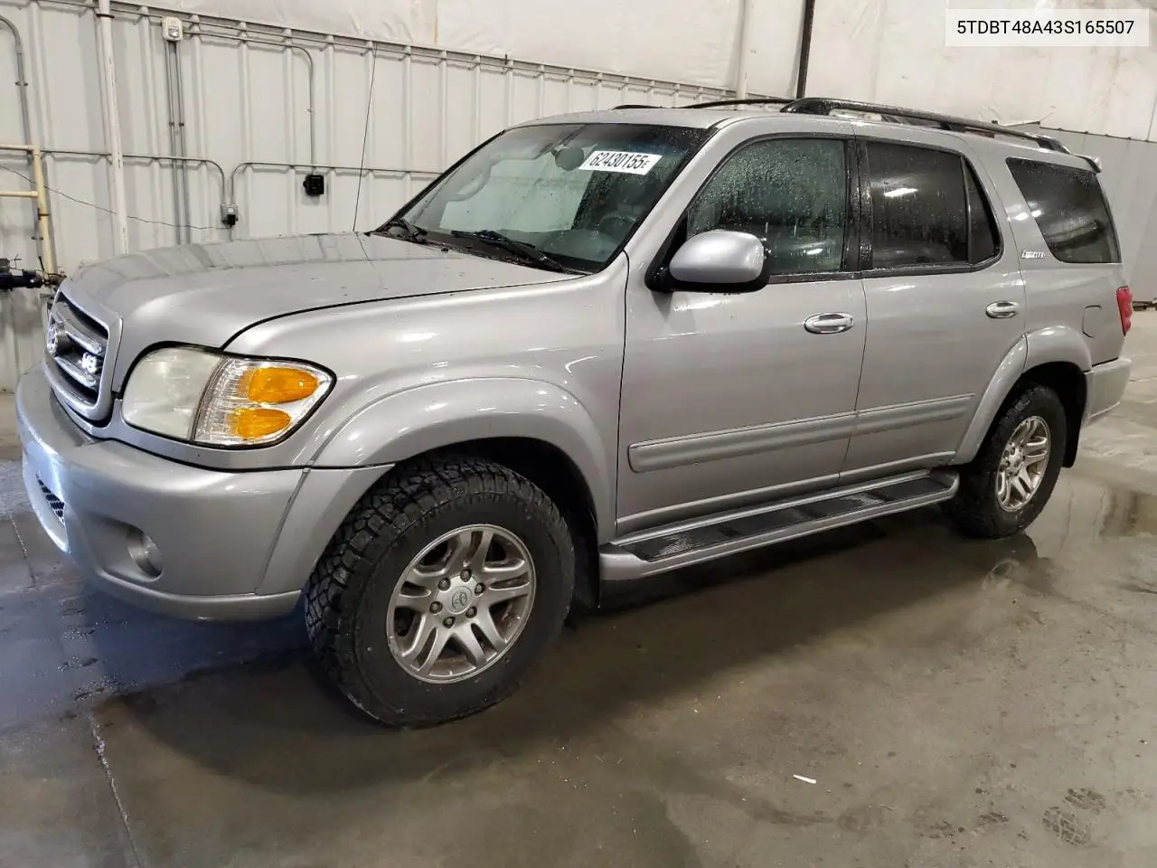 2003 Toyota Sequoia Limited VIN: 5TDBT48A43S165507 Lot: 62430155