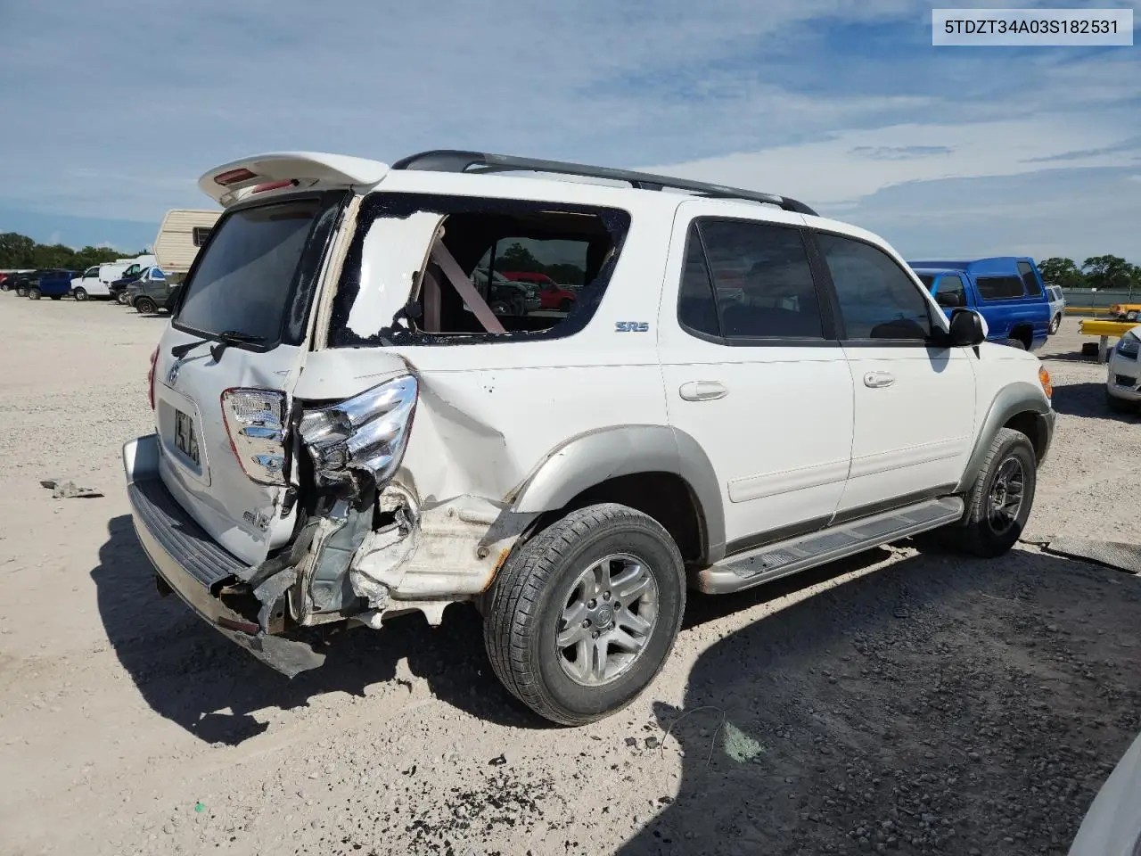 2003 Toyota Sequoia Sr5 VIN: 5TDZT34A03S182531 Lot: 62547005