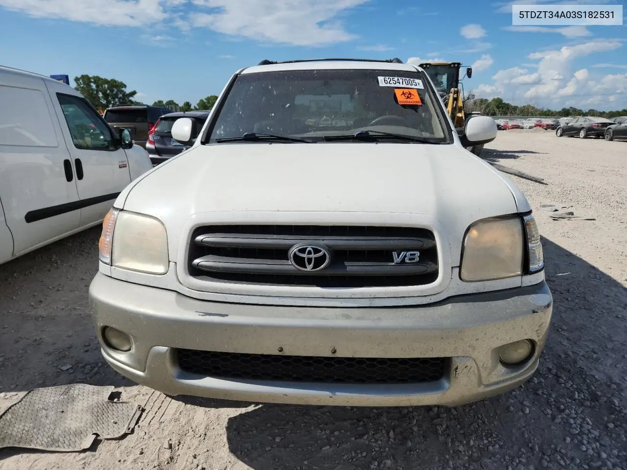 2003 Toyota Sequoia Sr5 VIN: 5TDZT34A03S182531 Lot: 62547005