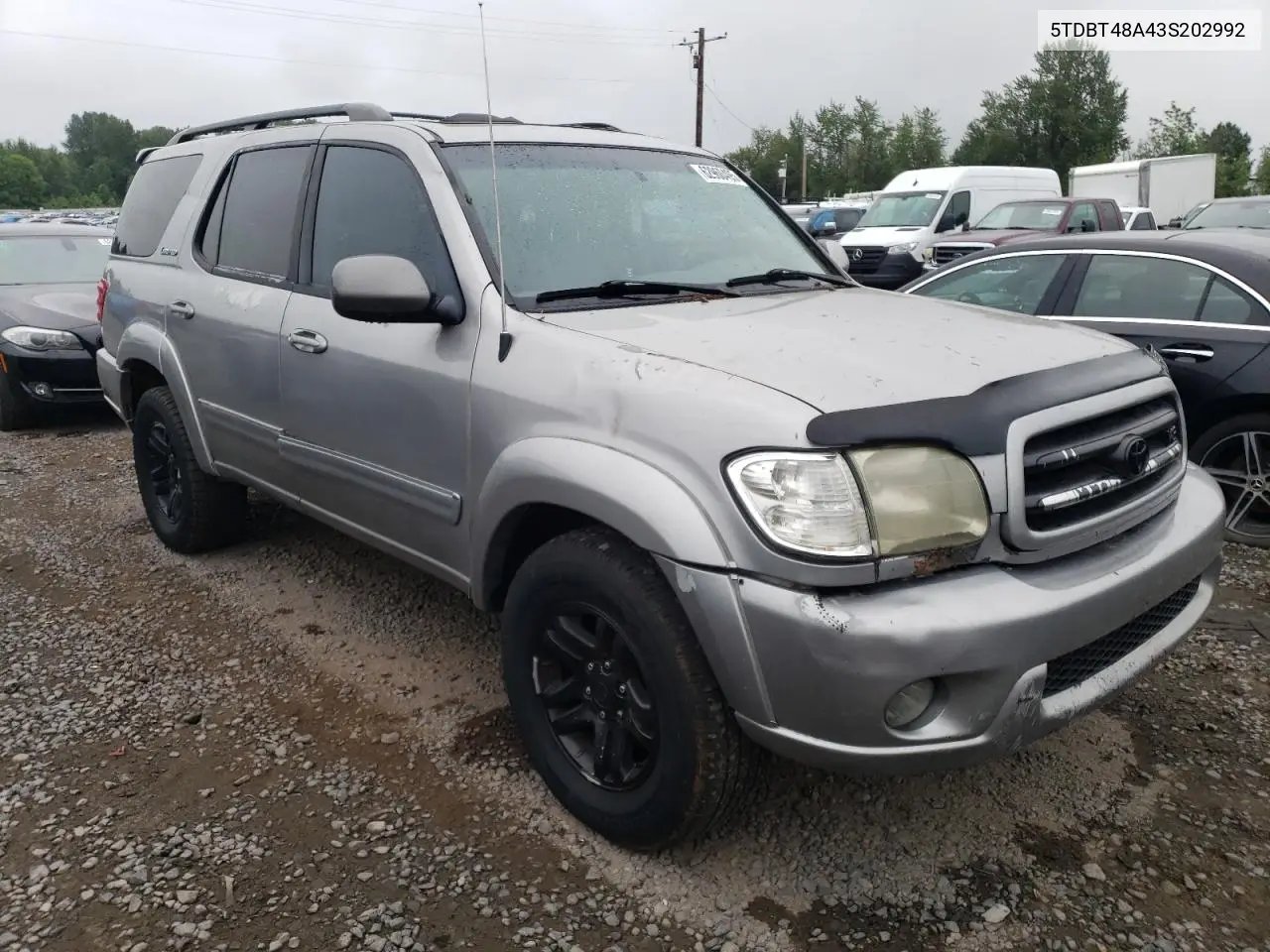 2003 Toyota Sequoia Limited VIN: 5TDBT48A43S202992 Lot: 62960495