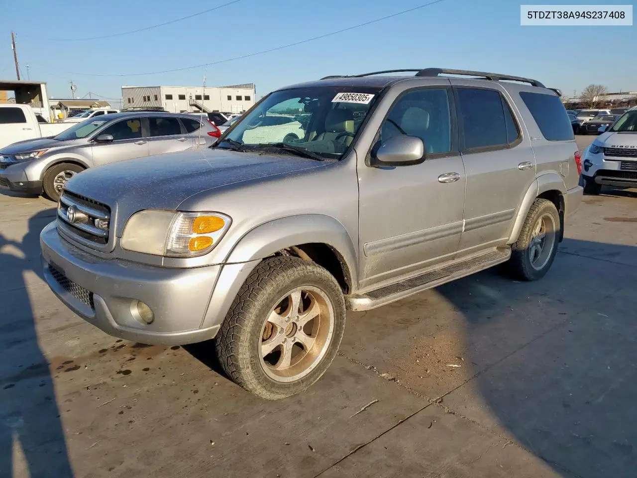 2004 Toyota Sequoia Limited VIN: 5TDZT38A94S237408 Lot: 49850305