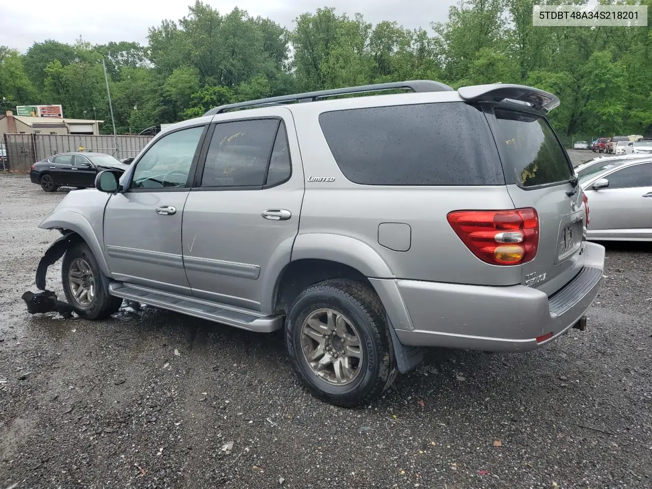 2004 Toyota Sequoia Limited VIN: 5TDBT48A34S218201 Lot: 56165805
