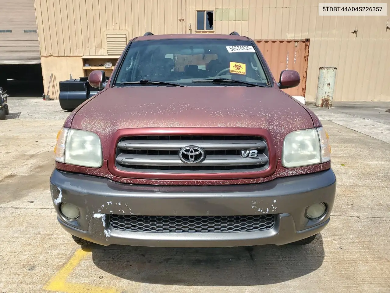 2004 Toyota Sequoia Sr5 VIN: 5TDBT44A04S226357 Lot: 56574835