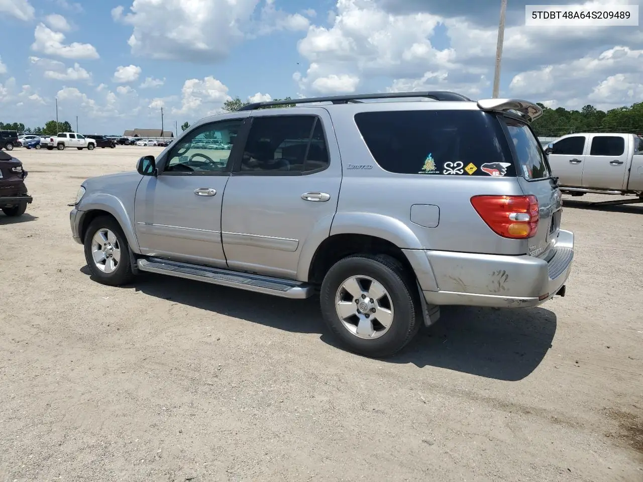 2004 Toyota Sequoia Limited VIN: 5TDBT48A64S209489 Lot: 62002265