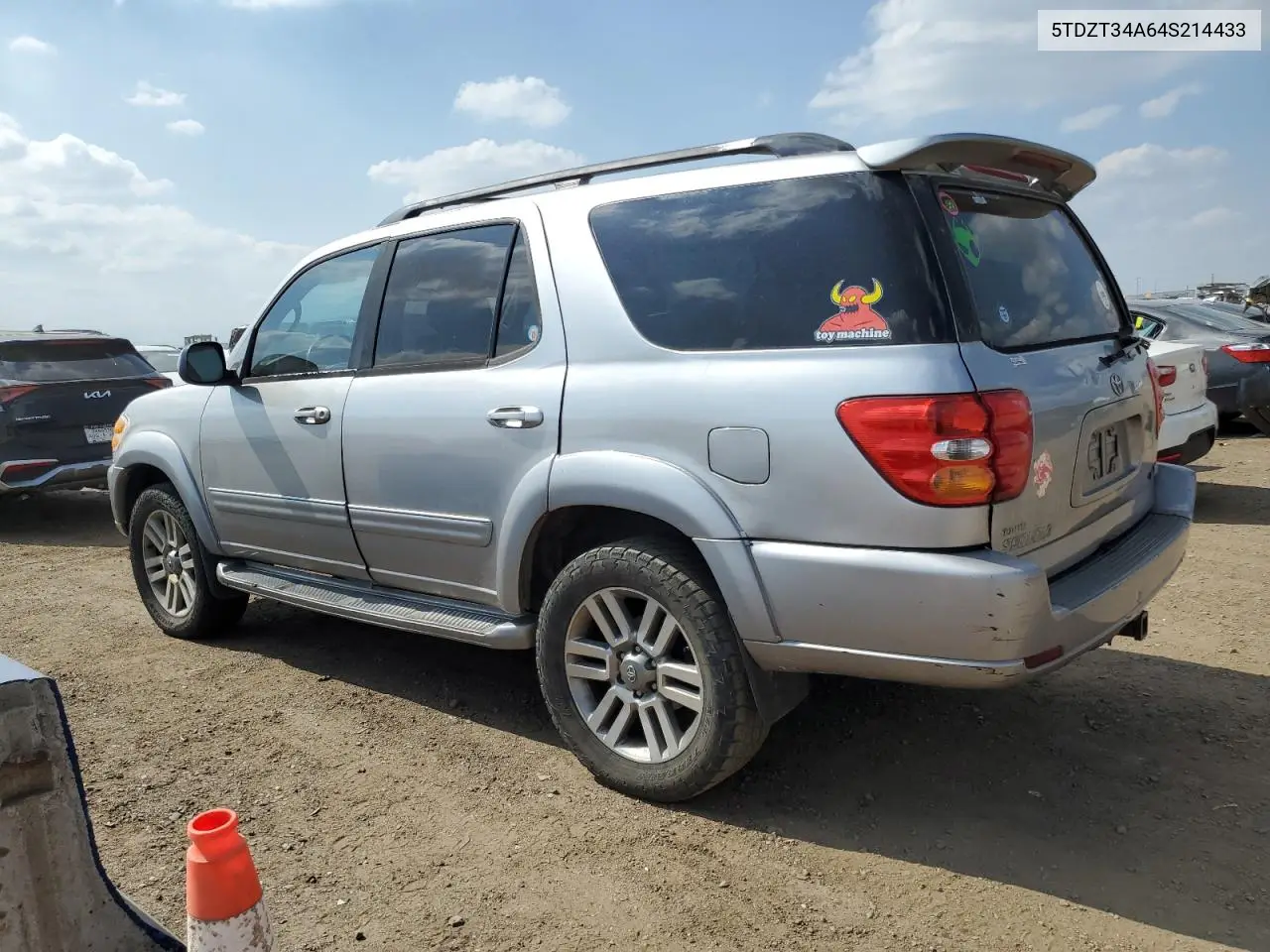 2004 Toyota Sequoia Sr5 VIN: 5TDZT34A64S214433 Lot: 63117105