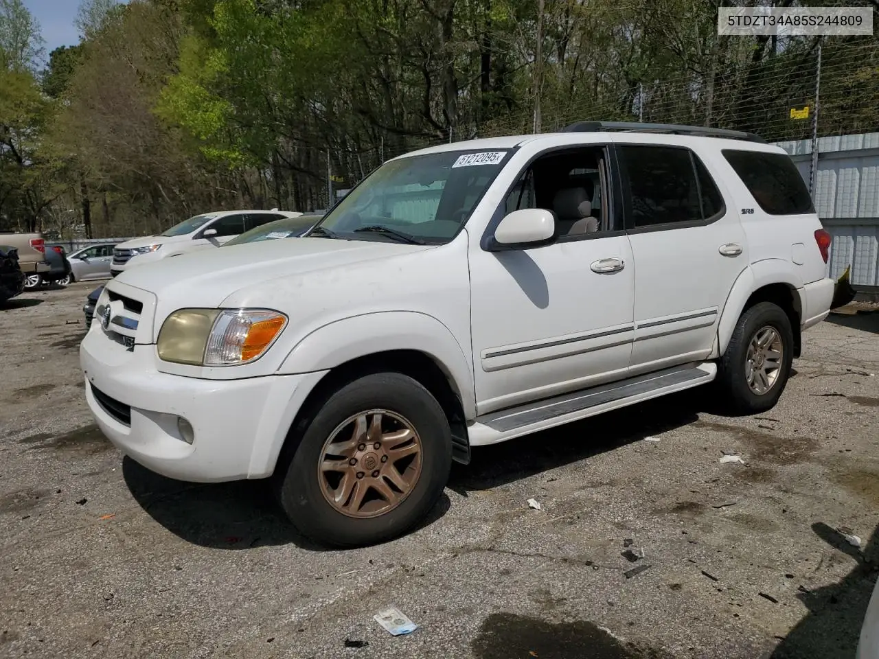 2005 Toyota Sequoia Sr5 VIN: 5TDZT34A85S244809 Lot: 51212095