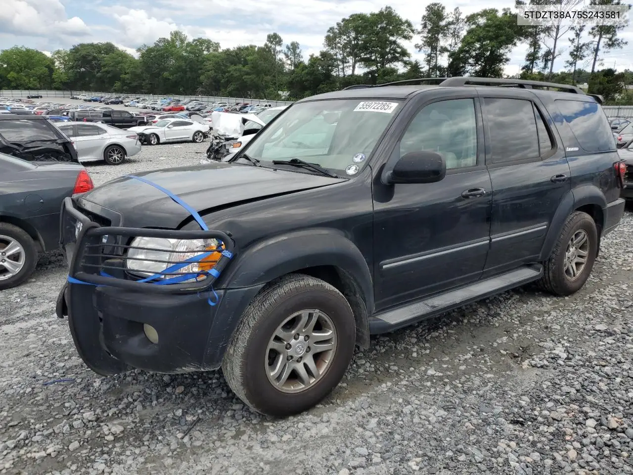 2005 Toyota Sequoia Limited VIN: 5TDZT38A75S243581 Lot: 55972285