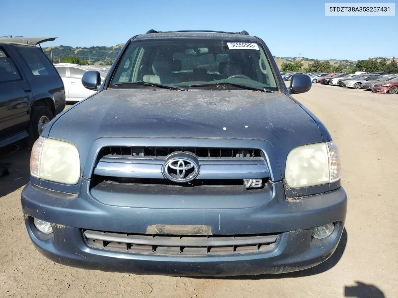 2005 Toyota Sequoia Limited VIN: 5TDZT38A35S257431 Lot: 56550585