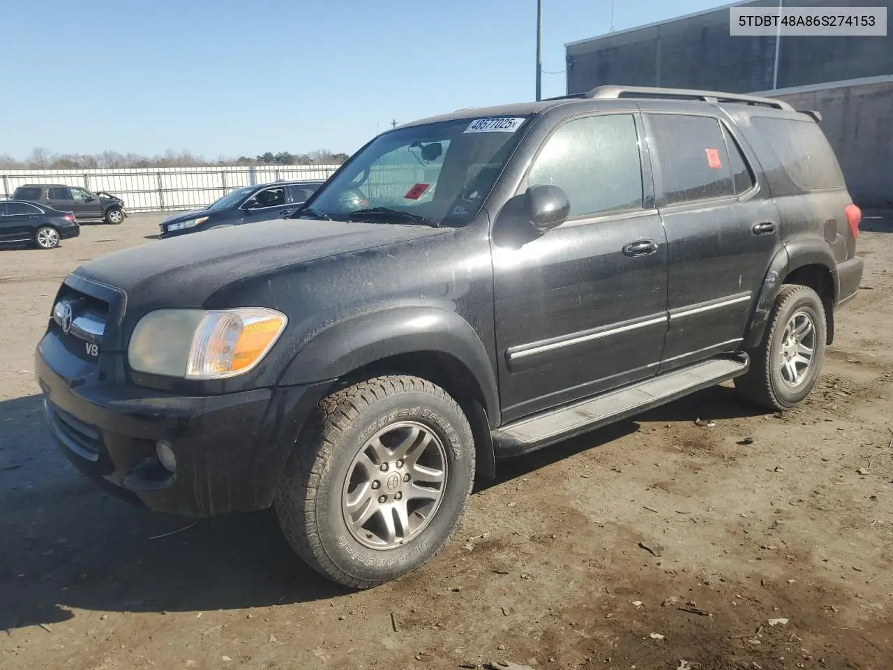2006 Toyota Sequoia Limited VIN: 5TDBT48A86S274153 Lot: 48577025