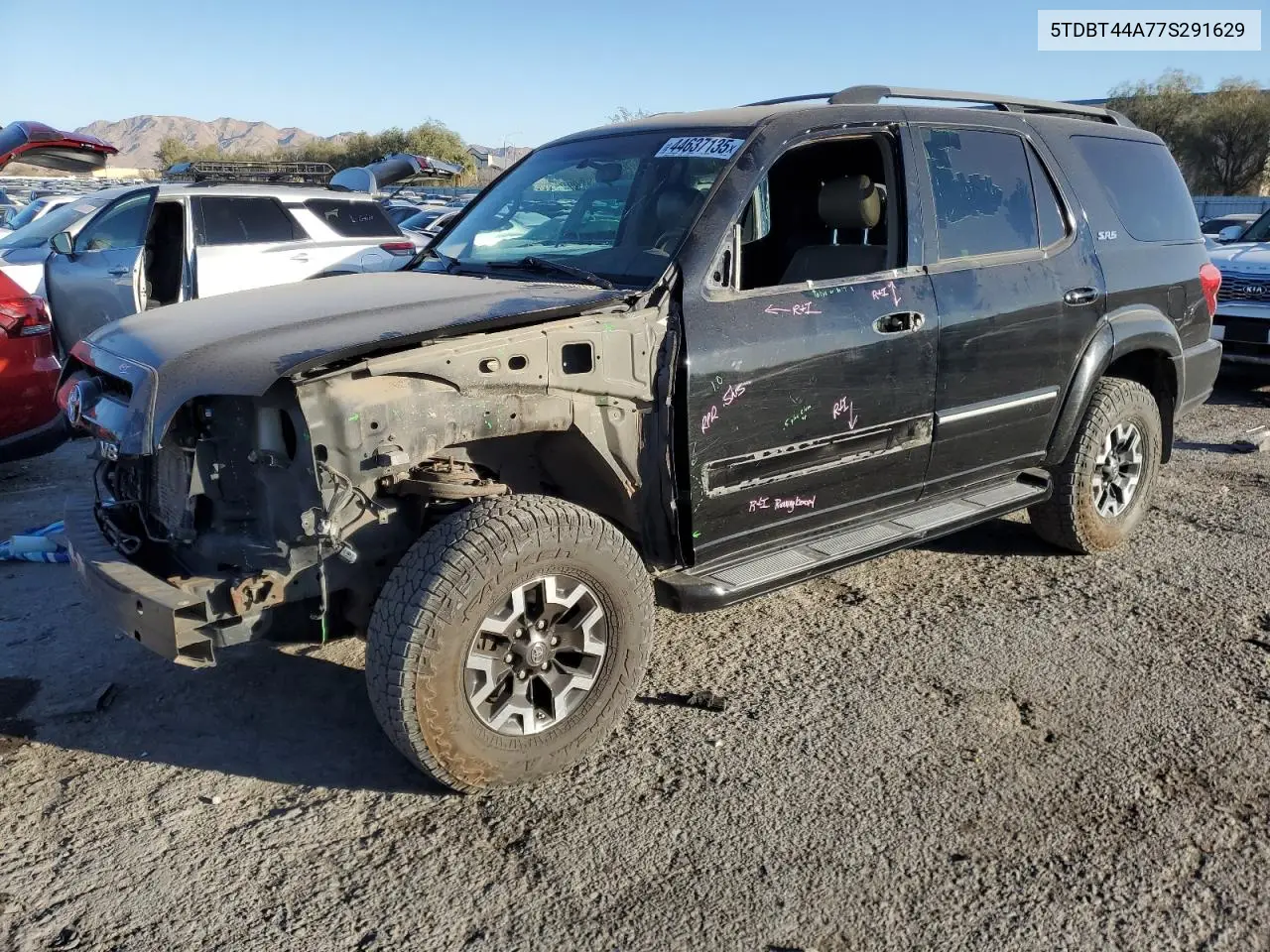 2007 Toyota Sequoia Sr5 VIN: 5TDBT44A77S291629 Lot: 44637135