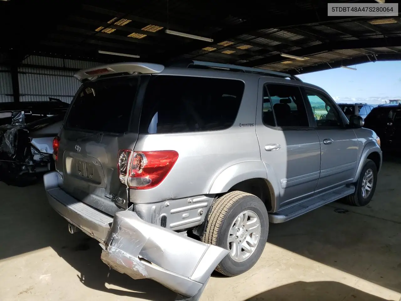 2007 Toyota Sequoia Limited VIN: 5TDBT48A47S280064 Lot: 56656235