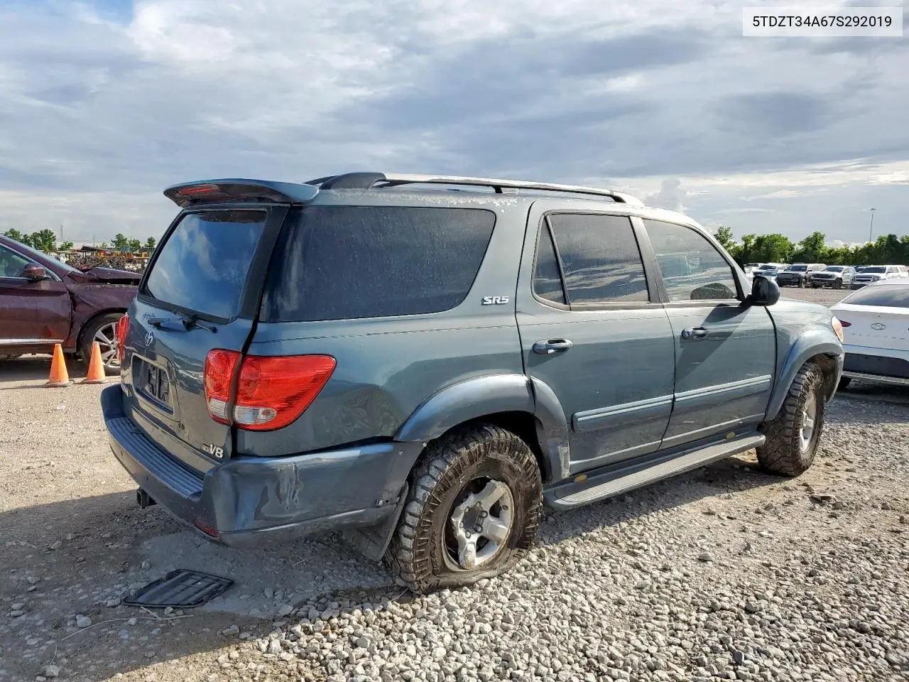 2007 Toyota Sequoia Sr5 VIN: 5TDZT34A67S292019 Lot: 61798845