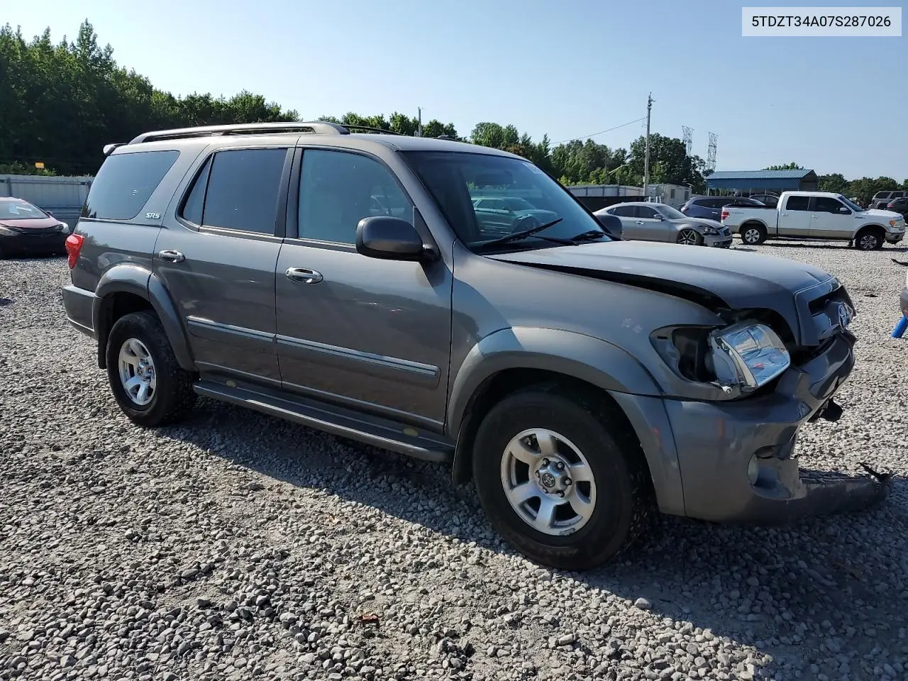 2007 Toyota Sequoia Sr5 VIN: 5TDZT34A07S287026 Lot: 62485385
