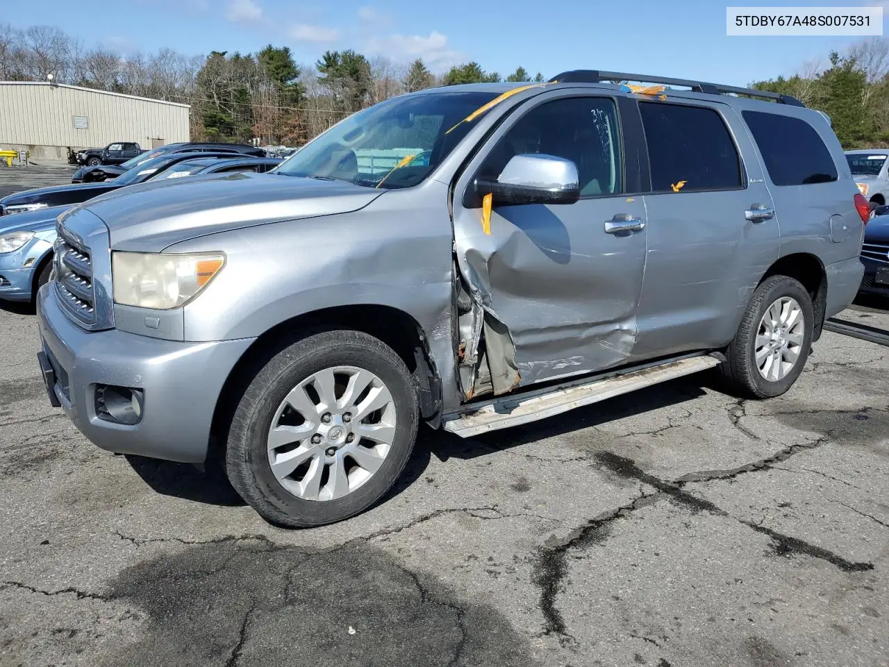 2008 Toyota Sequoia Platinum VIN: 5TDBY67A48S007531 Lot: 51474085