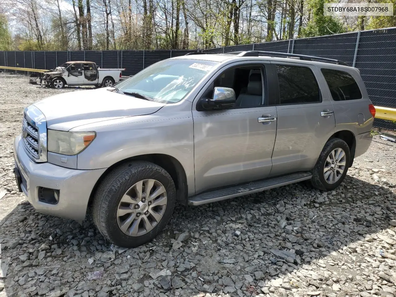 2008 Toyota Sequoia Limited VIN: 5TDBY68A18S007968 Lot: 53277365