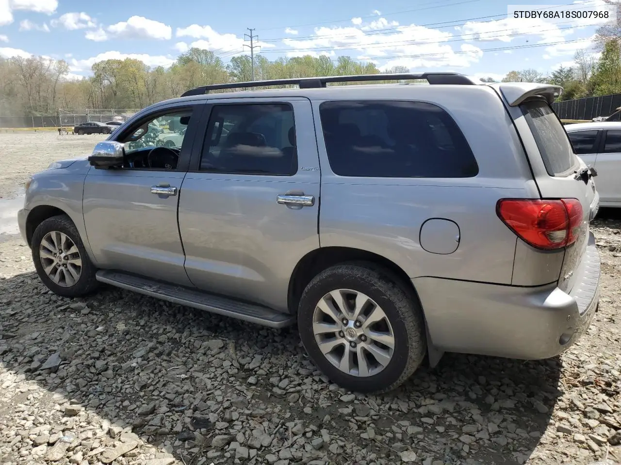 2008 Toyota Sequoia Limited VIN: 5TDBY68A18S007968 Lot: 53277365