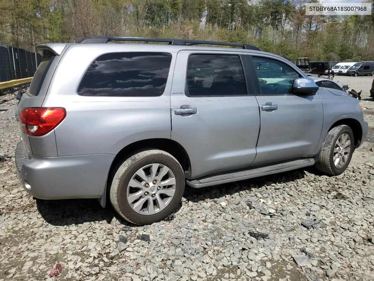 2008 Toyota Sequoia Limited VIN: 5TDBY68A18S007968 Lot: 53277365