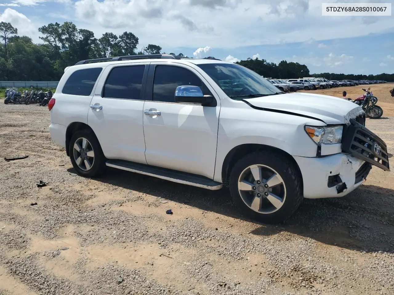 2008 Toyota Sequoia Limited VIN: 5TDZY68A28S010067 Lot: 61662295