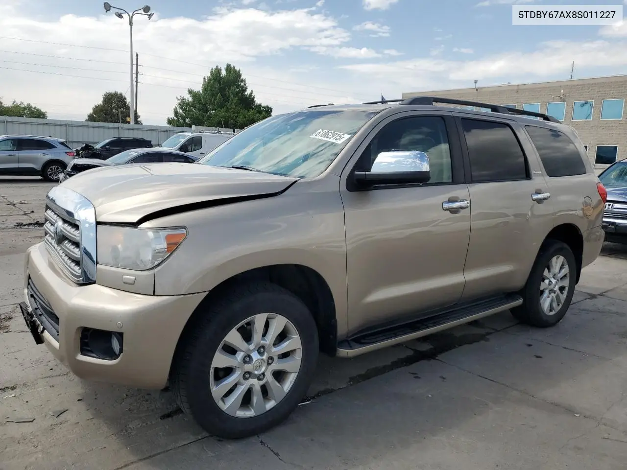 2008 Toyota Sequoia Platinum VIN: 5TDBY67AX8S011227 Lot: 61862915