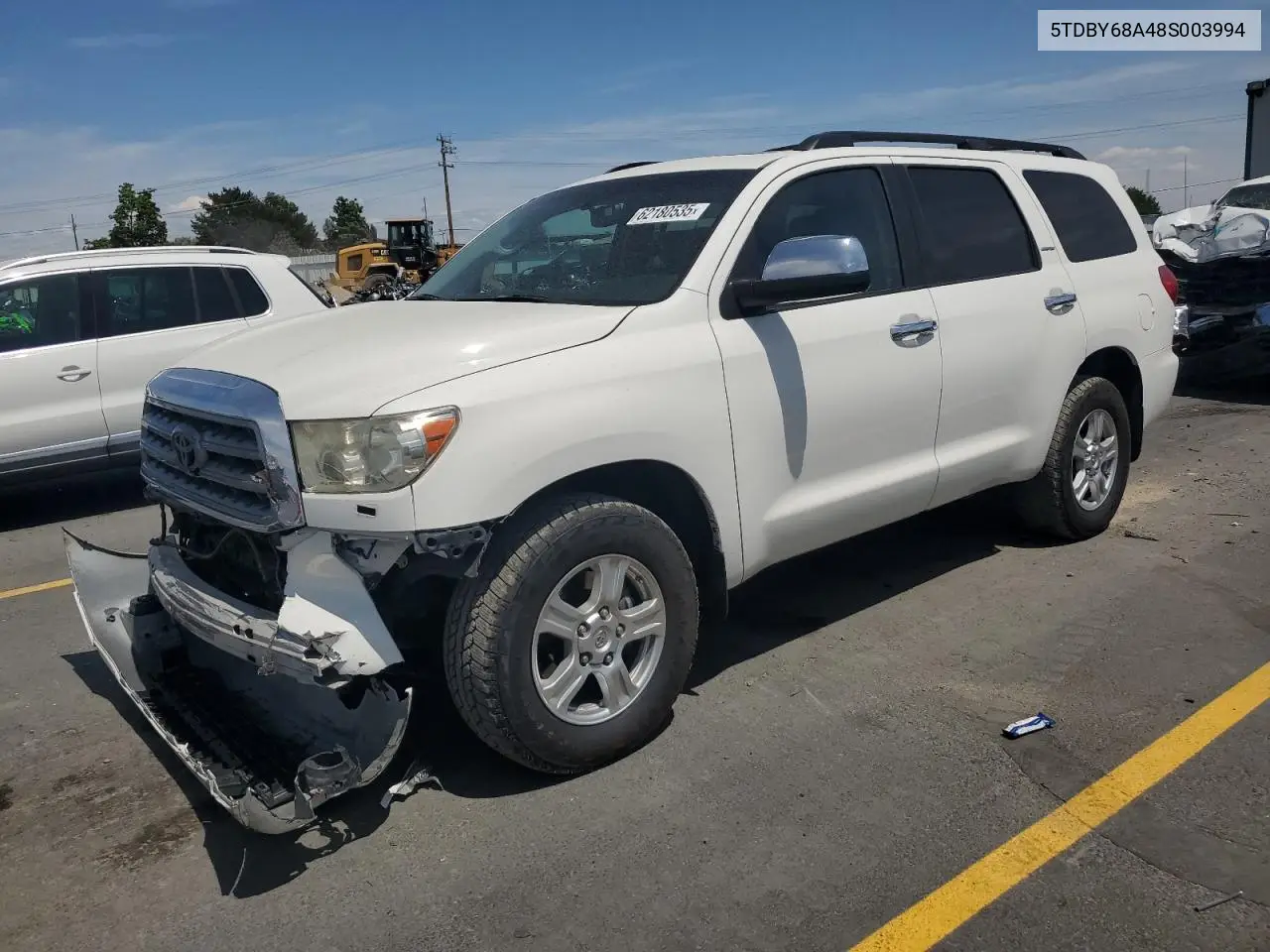 2008 Toyota Sequoia Limited VIN: 5TDBY68A48S003994 Lot: 62180535