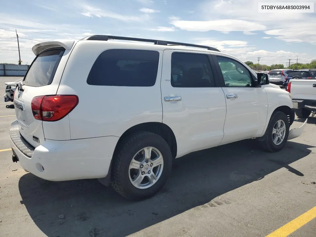 2008 Toyota Sequoia Limited VIN: 5TDBY68A48S003994 Lot: 62180535