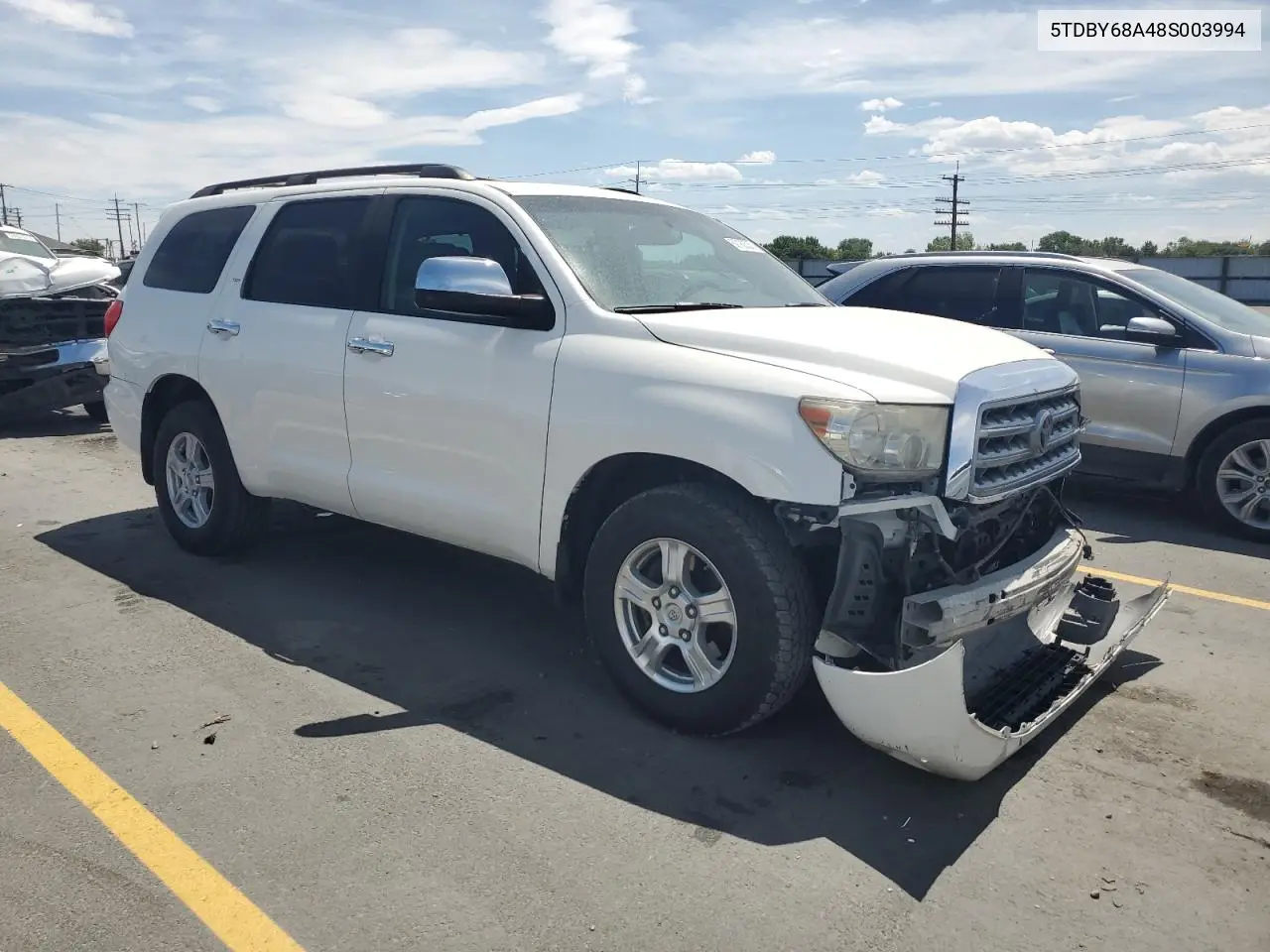 2008 Toyota Sequoia Limited VIN: 5TDBY68A48S003994 Lot: 62180535