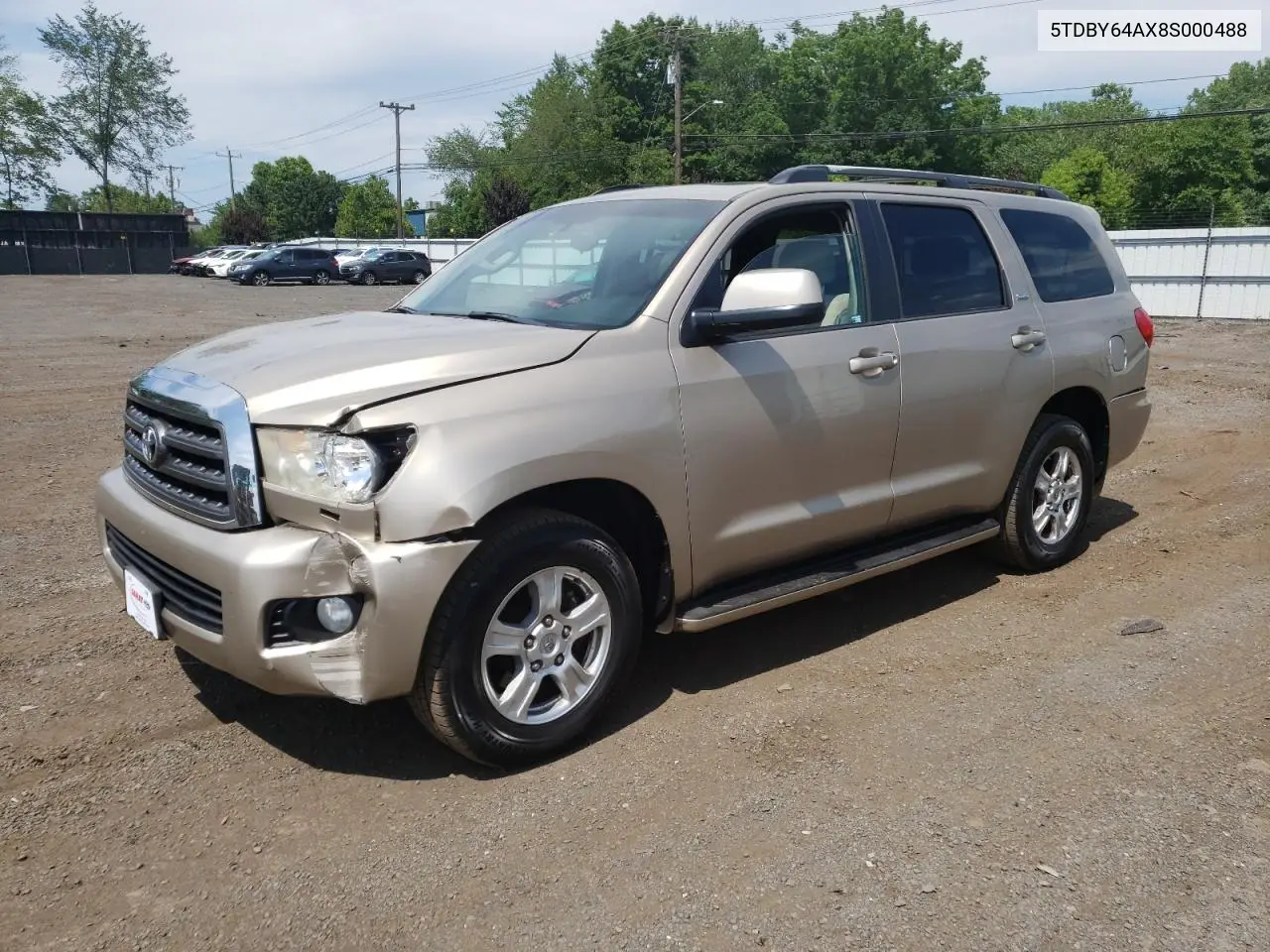 2008 Toyota Sequoia Sr5 VIN: 5TDBY64AX8S000488 Lot: 62694915