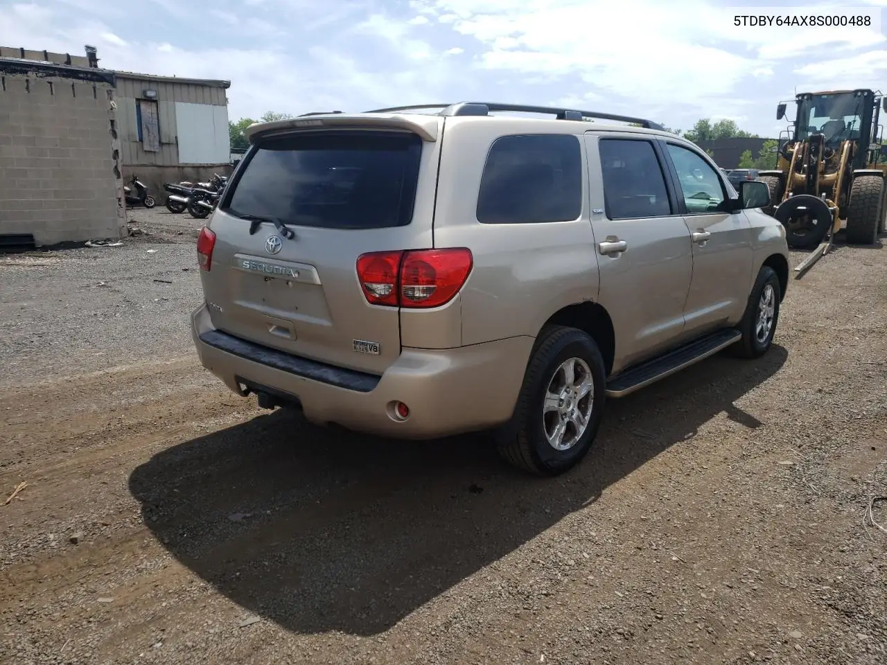 2008 Toyota Sequoia Sr5 VIN: 5TDBY64AX8S000488 Lot: 62694915