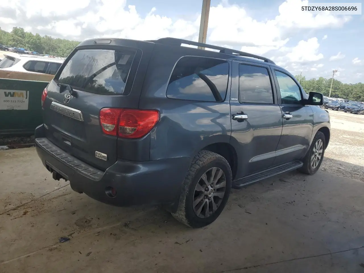 2008 Toyota Sequoia Limited VIN: 5TDZY68A28S006696 Lot: 63212195
