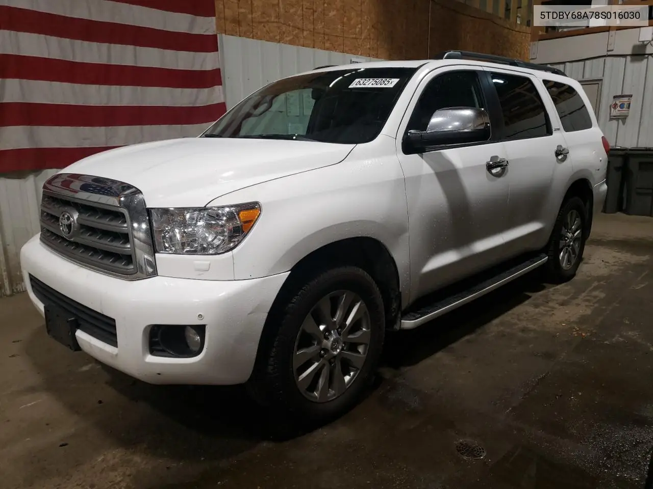 2008 Toyota Sequoia Limited VIN: 5TDBY68A78S016030 Lot: 63275085