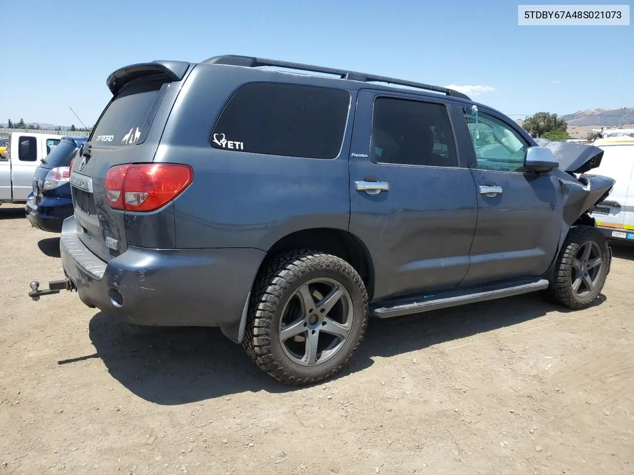 2008 Toyota Sequoia Platinum VIN: 5TDBY67A48S021073 Lot: 63419855