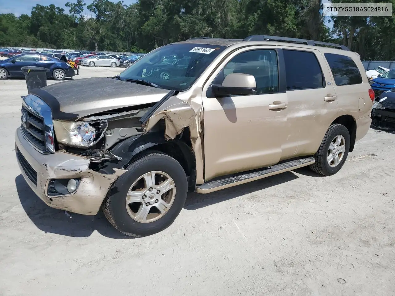2010 Toyota Sequoia Sr5 VIN: 5TDZY5G18AS024816 Lot: 60921885