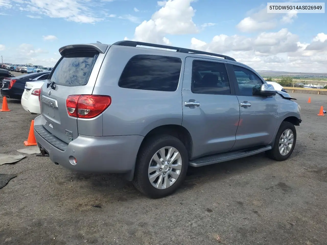 2010 Toyota Sequoia Platinum VIN: 5TDDW5G14AS026949 Lot: 61305105