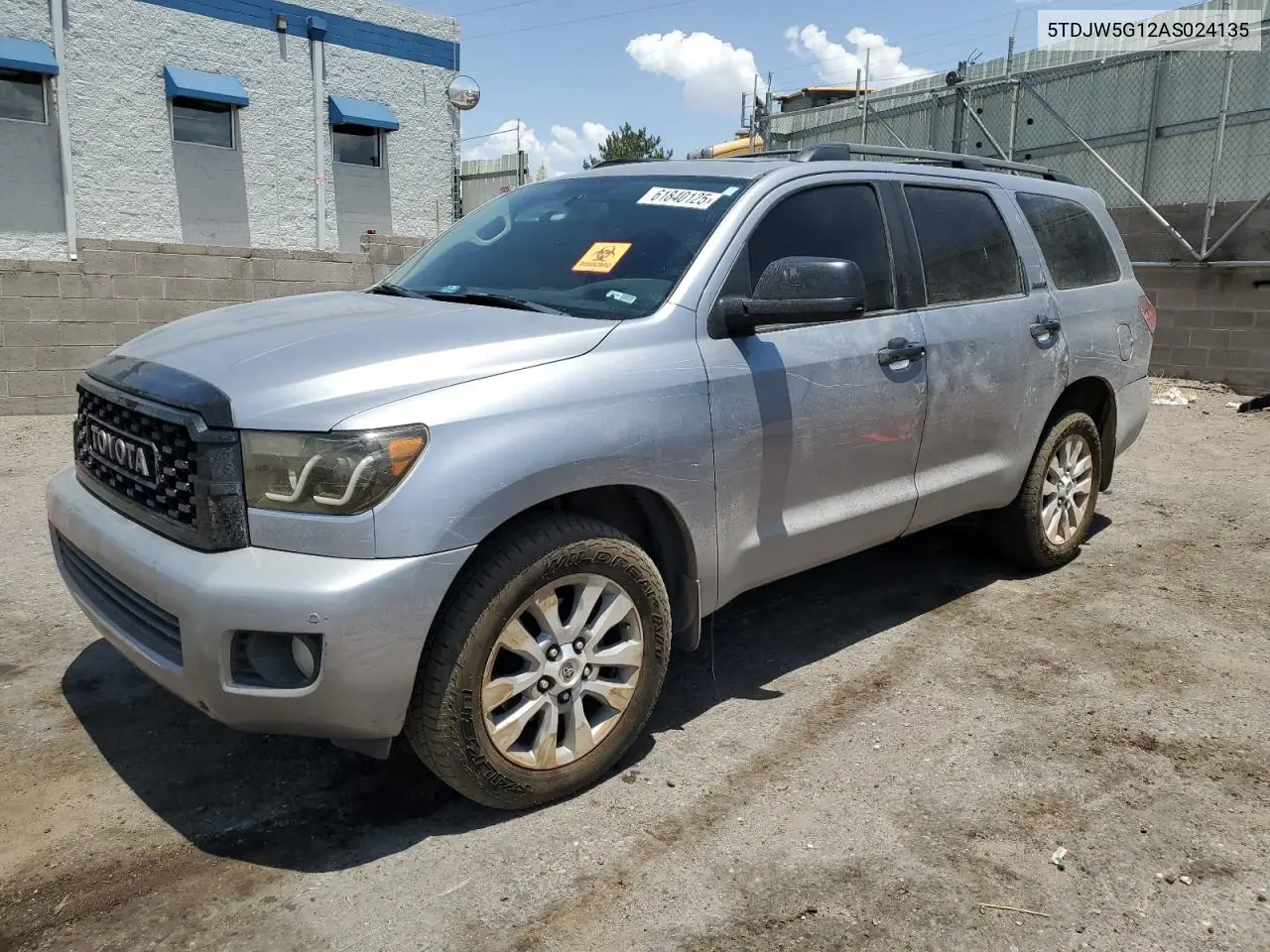 2010 Toyota Sequoia Limited VIN: 5TDJW5G12AS024135 Lot: 61840125