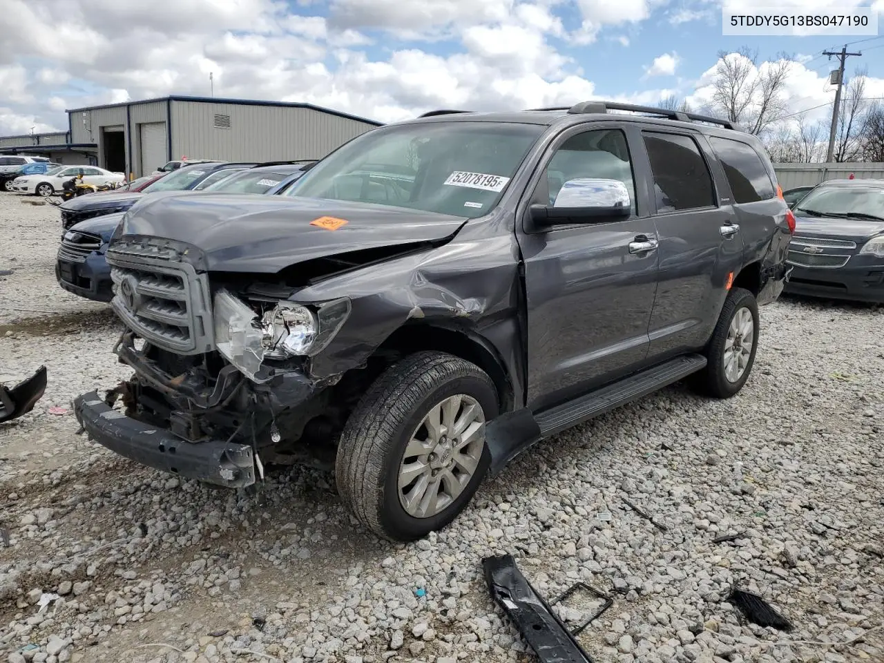 2011 Toyota Sequoia Platinum VIN: 5TDDY5G13BS047190 Lot: 52078195