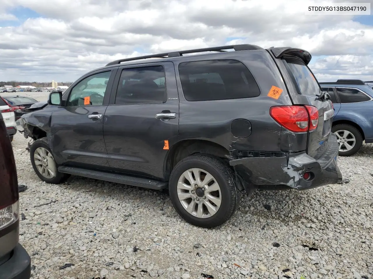 2011 Toyota Sequoia Platinum VIN: 5TDDY5G13BS047190 Lot: 52078195