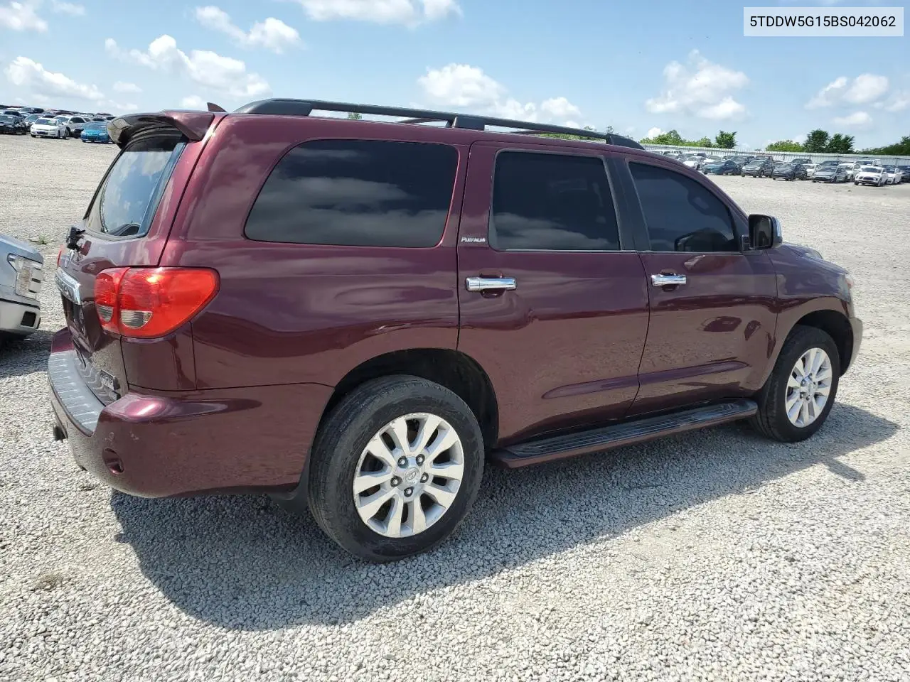 2011 Toyota Sequoia Platinum VIN: 5TDDW5G15BS042062 Lot: 57038345