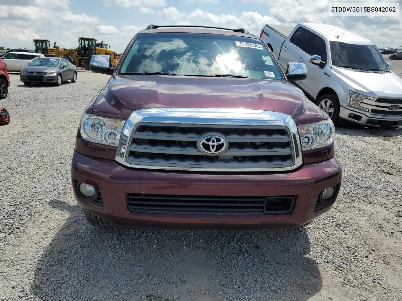 2011 Toyota Sequoia Platinum VIN: 5TDDW5G15BS042062 Lot: 57038345