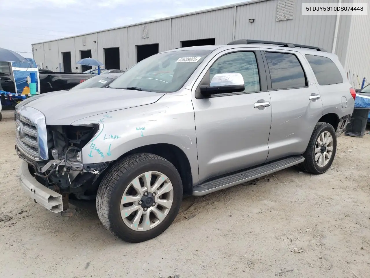 2013 Toyota Sequoia Limited VIN: 5TDJY5G10DS074448 Lot: 55629005