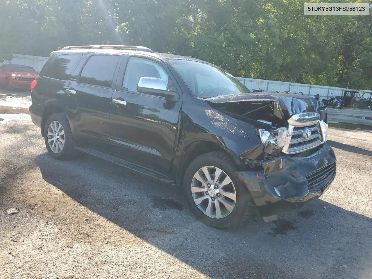 2015 Toyota Sequoia Limited VIN: 5TDKY5G13FS058123 Lot: 62342725