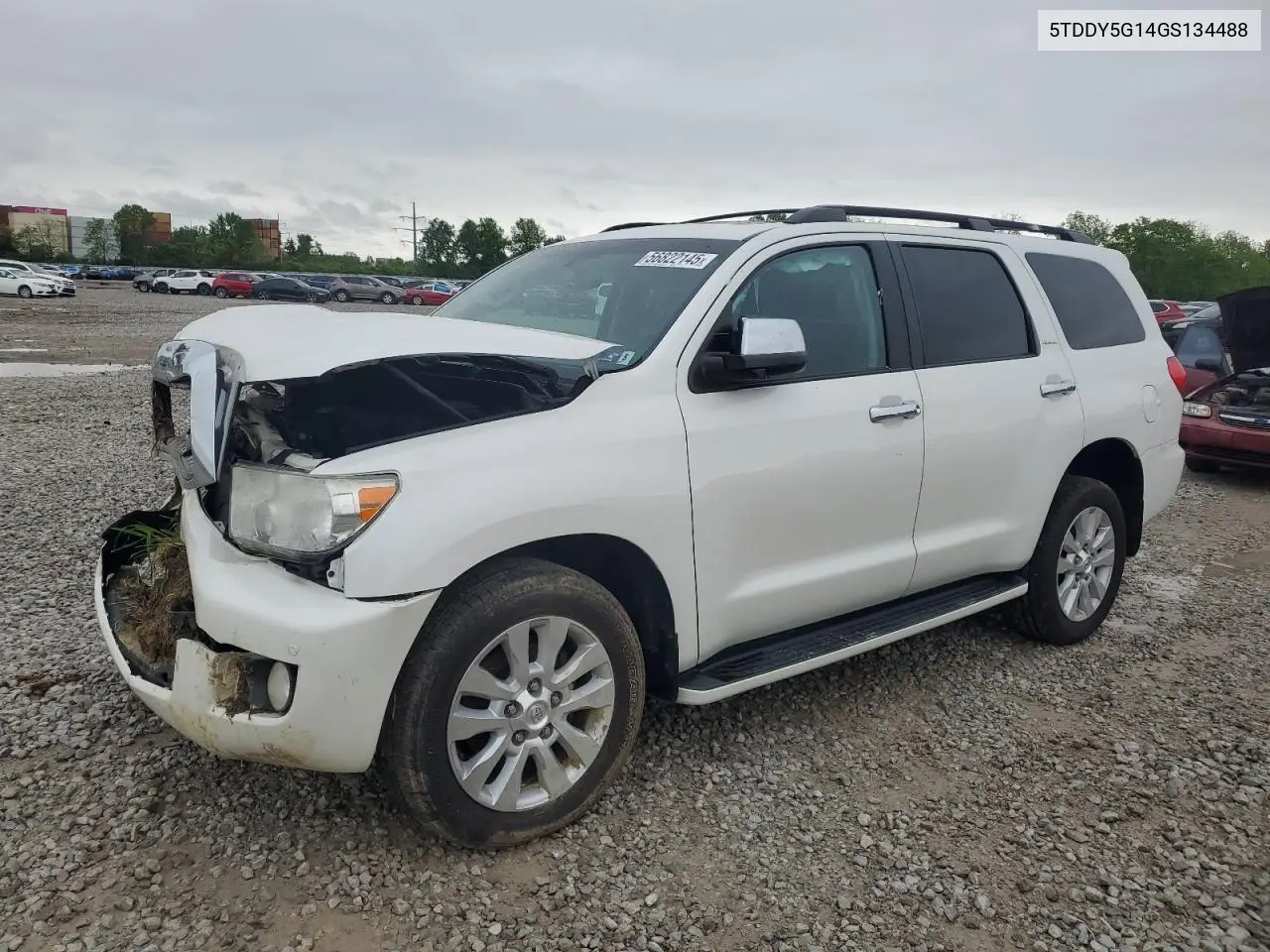 2016 Toyota Sequoia Platinum VIN: 5TDDY5G14GS134488 Lot: 56822145